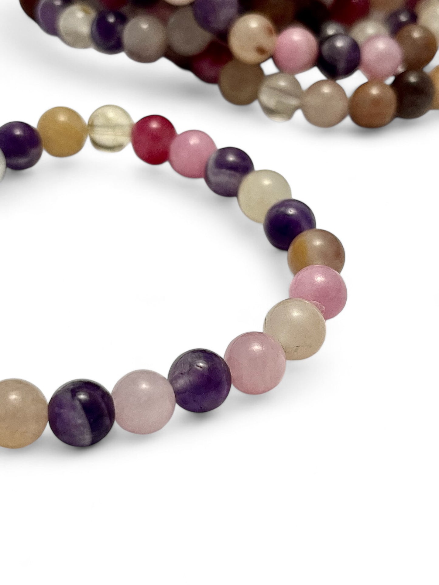Kærligheds armbånd til hende - Pink Jade, Ametyst og Kunzit