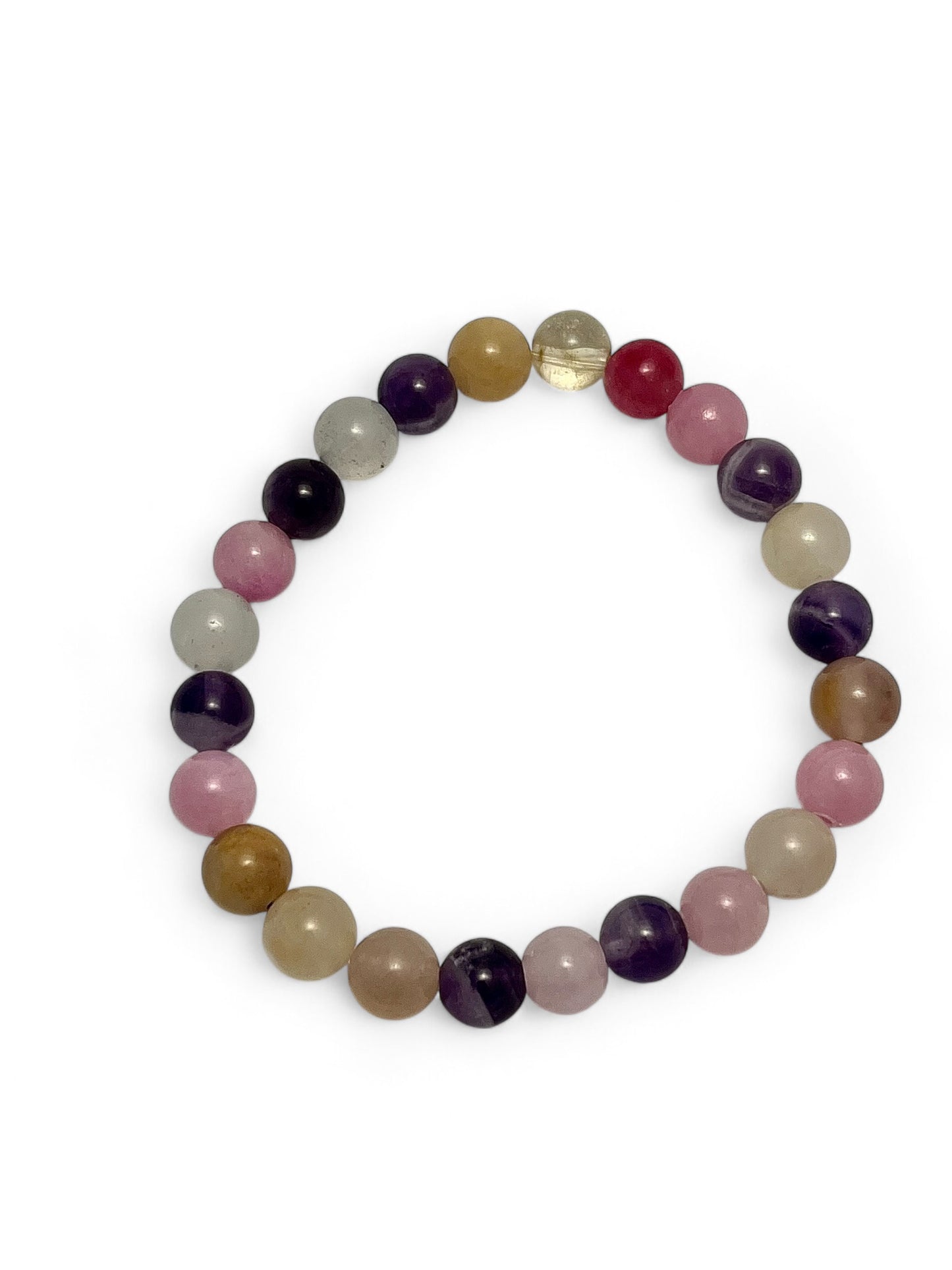 Kærligheds armbånd til hende - Pink Jade, Ametyst og Kunzit