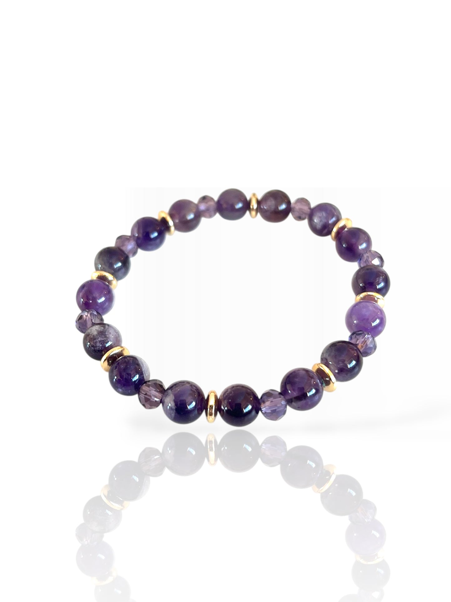 Ametyst 8mm Armbånd