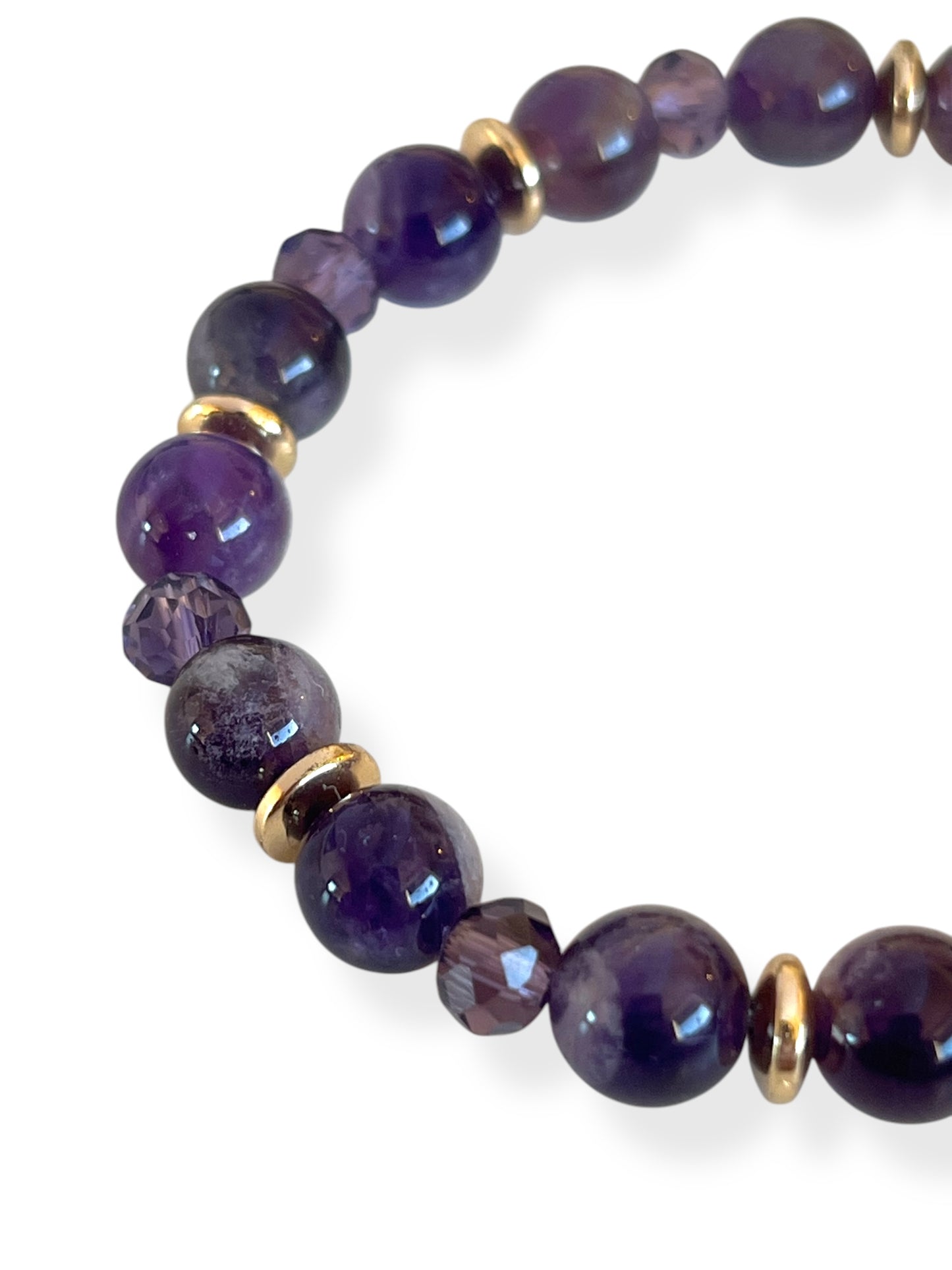 Ametyst 8mm Armbånd