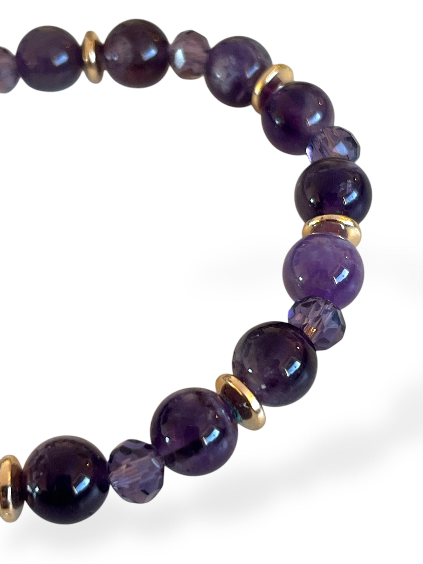 Ametyst 8mm Armbånd