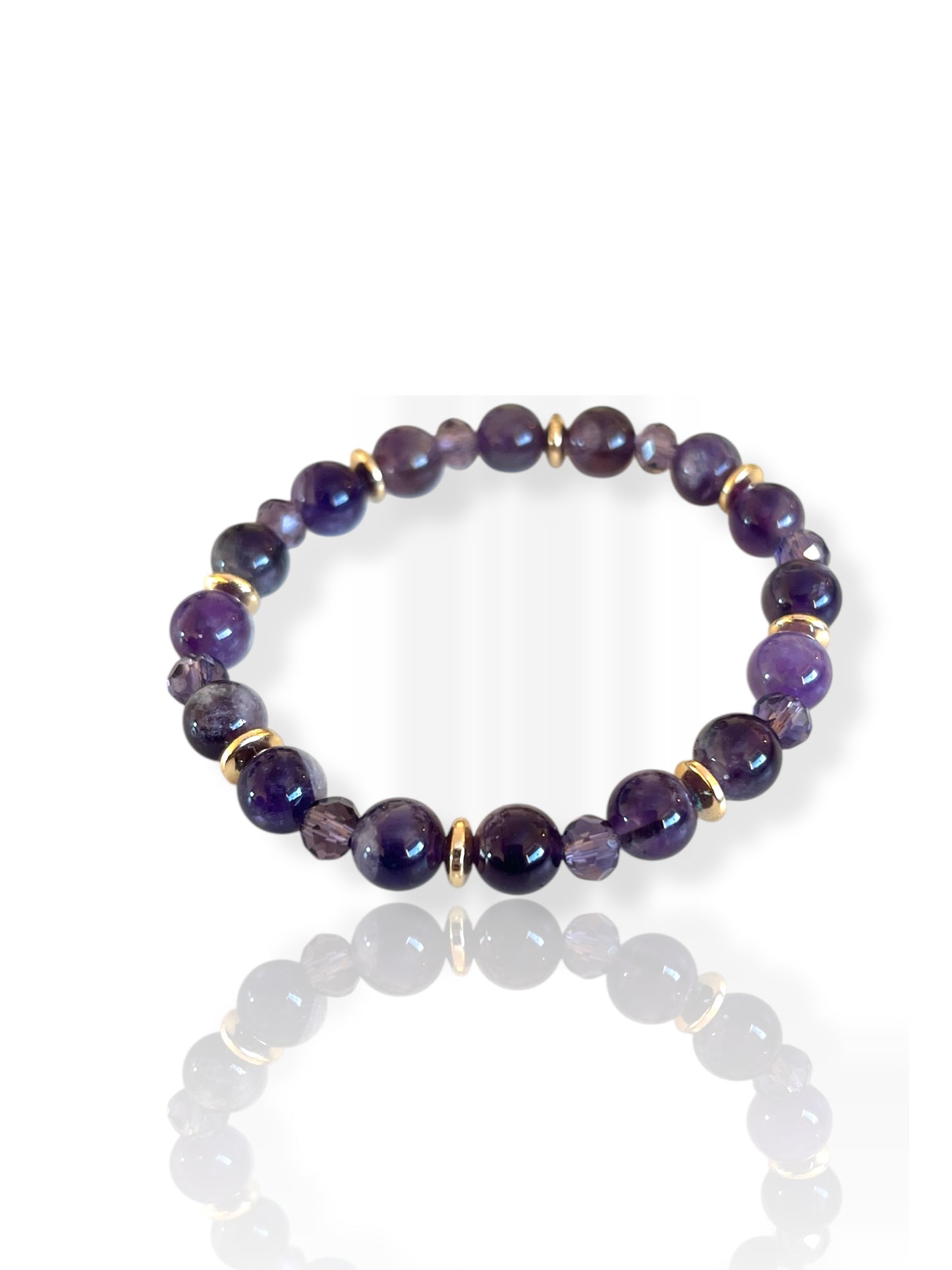 Ametyst 8mm Armbånd