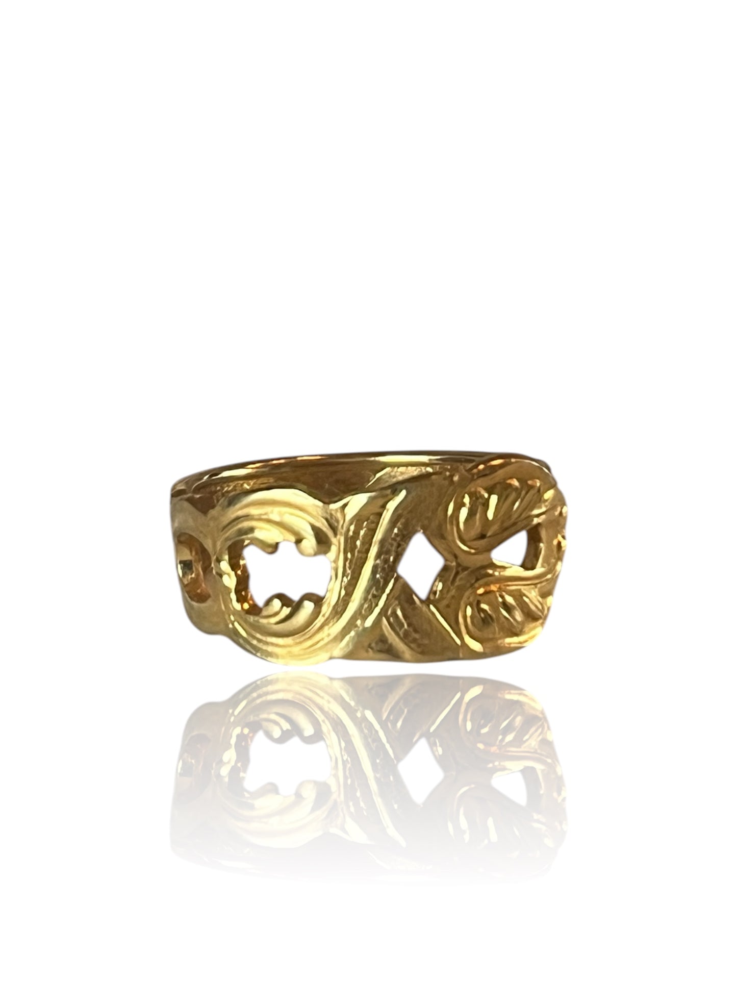 Forgyldt snoet ring