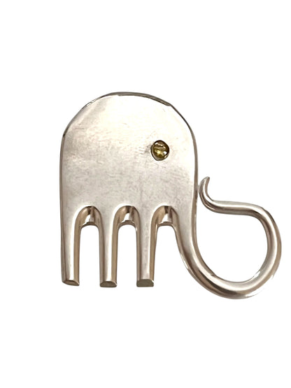 Elefant 2 Broche af gammel gaffel/sølvtøj