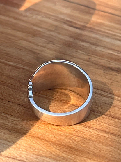 Håndlavet romantisk bestik ring - str 57