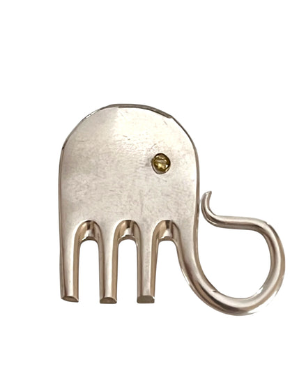 Elefant 2 Broche af gammel gaffel/sølvtøj
