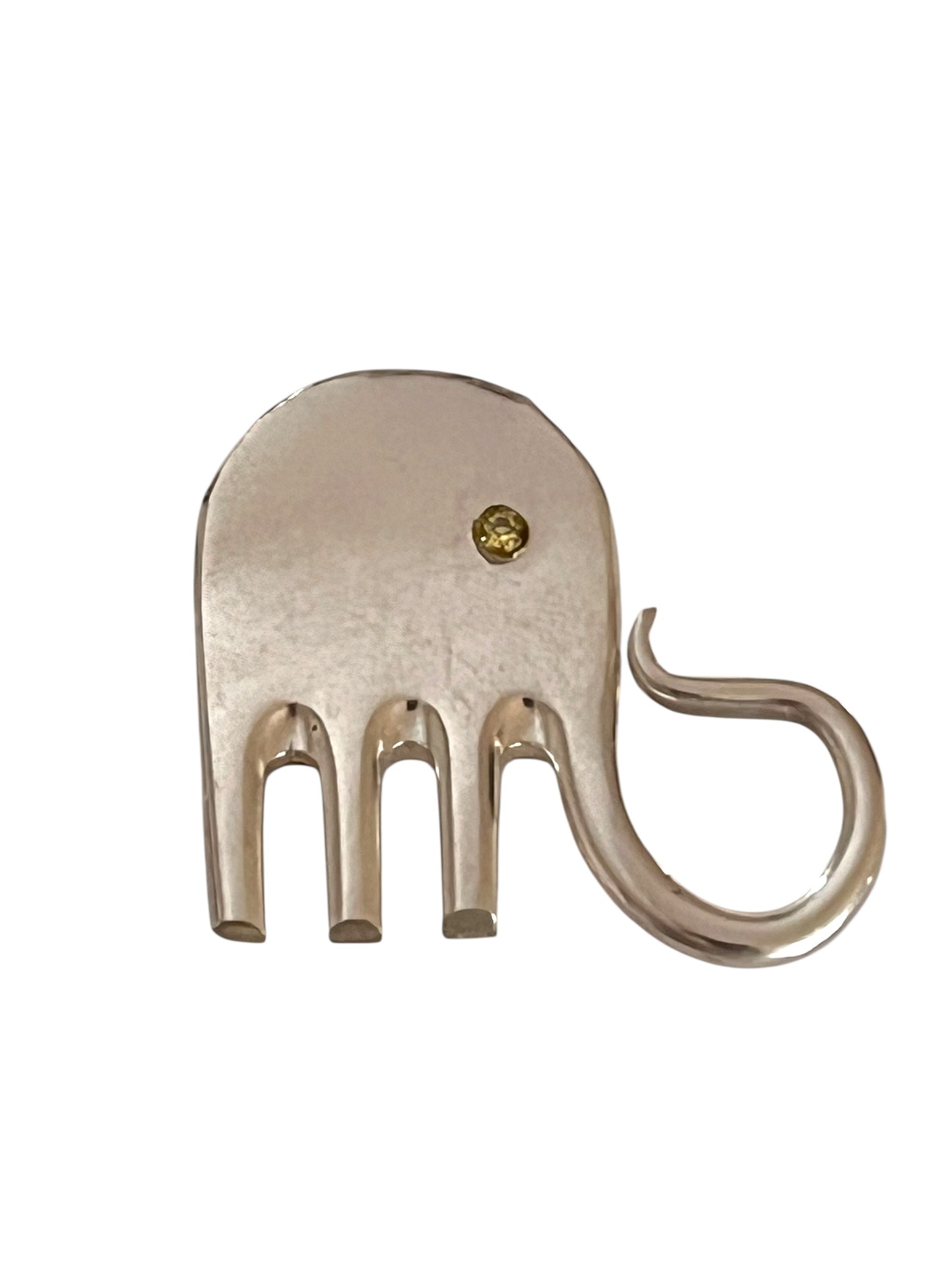 Elefant 2 Broche af gammel gaffel/sølvtøj