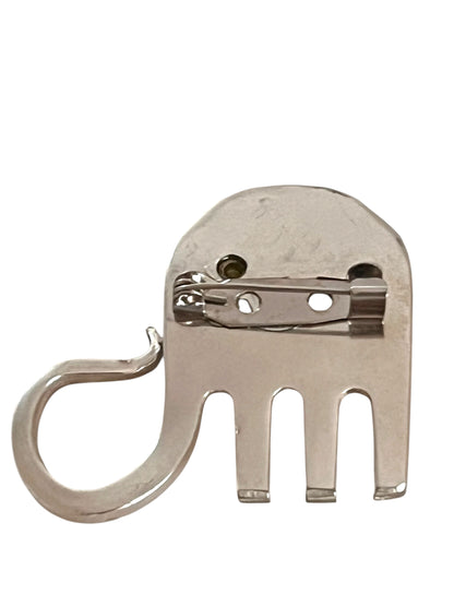 Elefant 2 Broche af gammel gaffel/sølvtøj