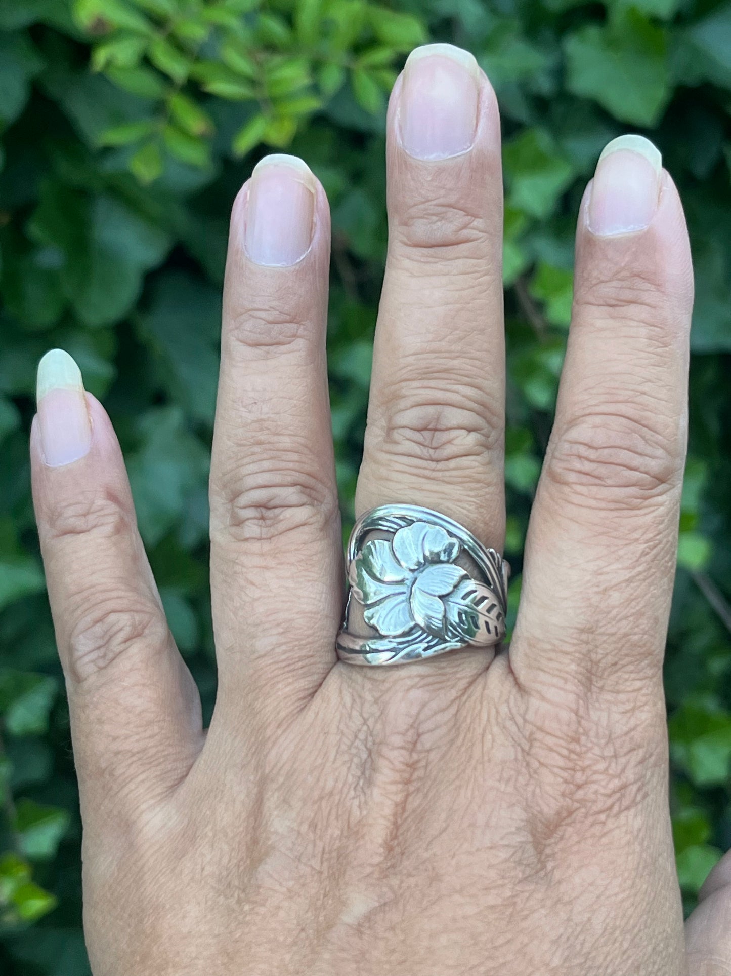 Roe ske ring – ring af gammelt bestik str 64
