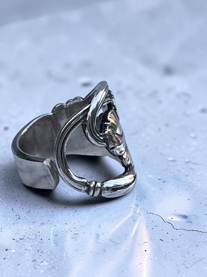 Roe ske ring – ring af gammelt bestik str 64
