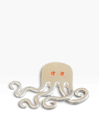 Broche gammelt bestik - fræk blæksprutte